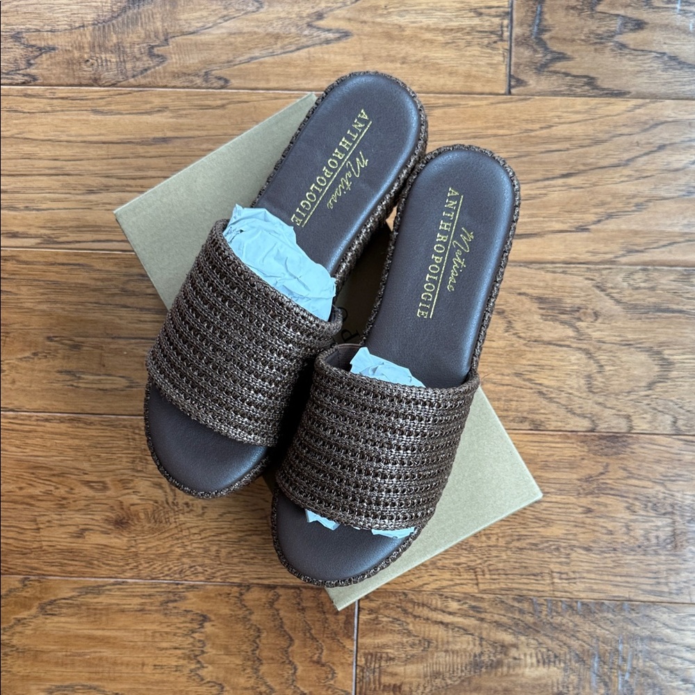 Anthropologie Matisse Montego Platform Slides Sandals